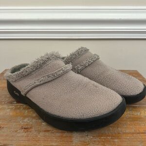 OOFOS OOcoozie Mule Women's Size 10 Clog Slip-on Shoes - Tawny - Beige Gray